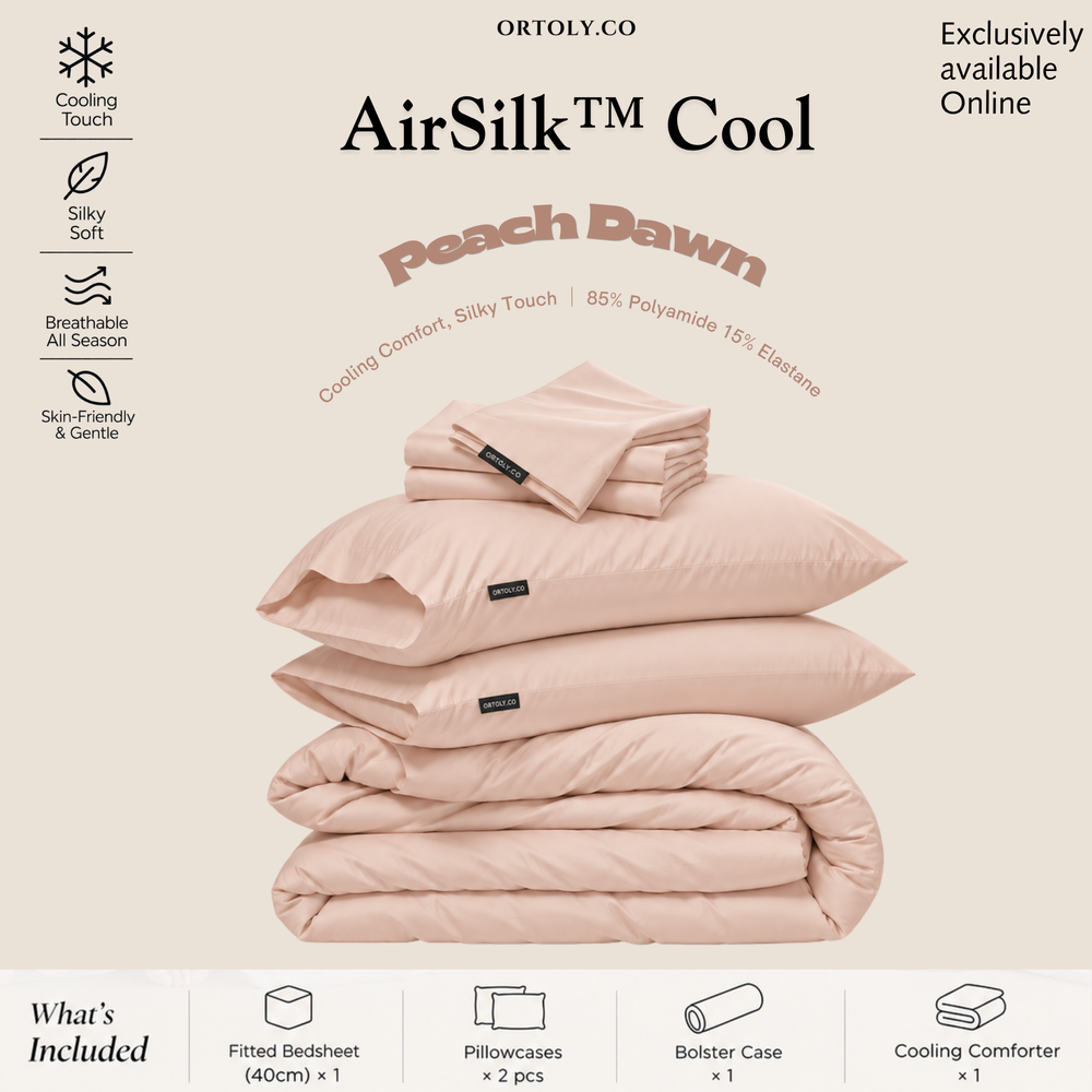 AirSilk™ PEACH DAWN Cooling Bedsheet  (16Inch)
