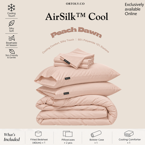 AirSilk™ PEACH DAWN Cooling Bedsheet  (16Inch)