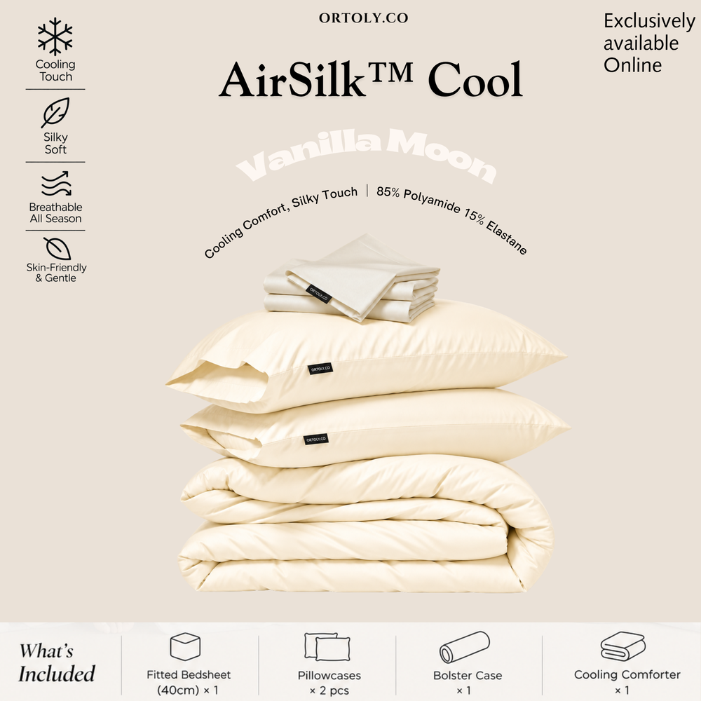 AirSilk™ VANILLA MOON Cooling Bedsheet  (16Inch)
