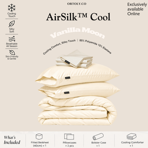 AirSilk™ VANILLA MOON Cooling Bedsheet  (16Inch)