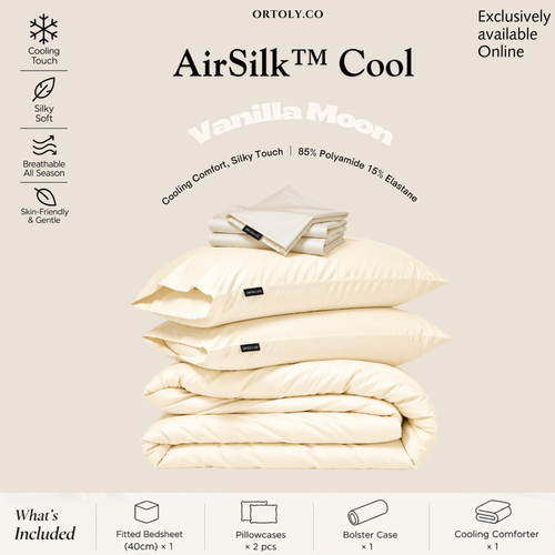 AirSilk™ VANILLA MOON Cooling Bedsheet  (16Inch)