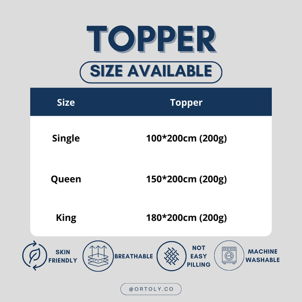 Brushed Fabric Mattress Topper | Mattress Protector