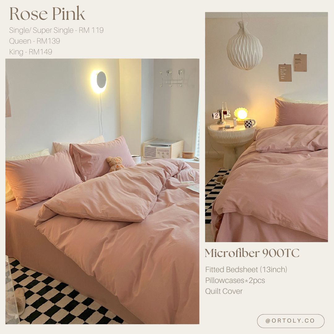 Microfiber Rose Pink Muji Series (14inch)