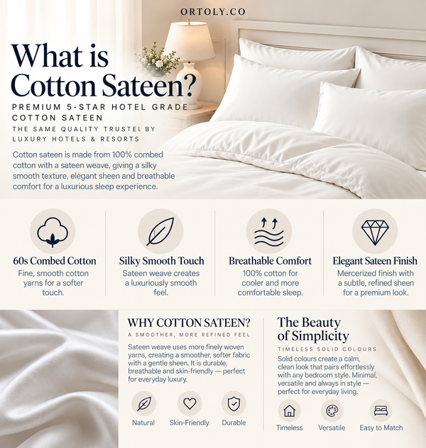 Cotton Sateen 5 🌟 HOTEL GRADE Bedsheets Set