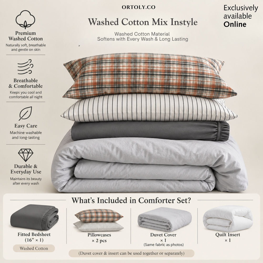 Washed Cotton MIX INSTYLE Japanese Linen Series (14inch)