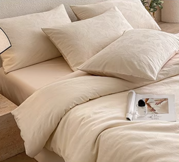 Cotton Jacquard 3-Layer IVORY CREAM BLEND Flora Series (16inch)
