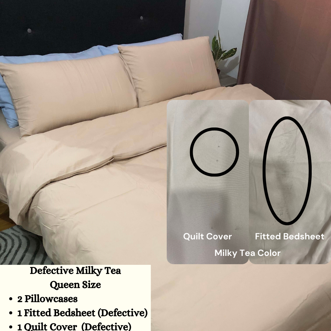 Microfiber Defective Bedsheets Set Muji Series (Not Returnable)