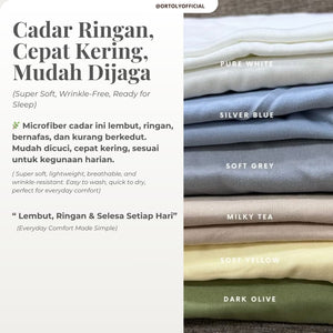 Microfiber Silver Grey Muji Series (14inch)
