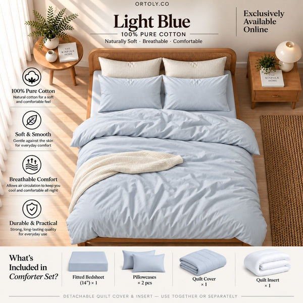 Cotton Light Blue Japanese Style (14inch)