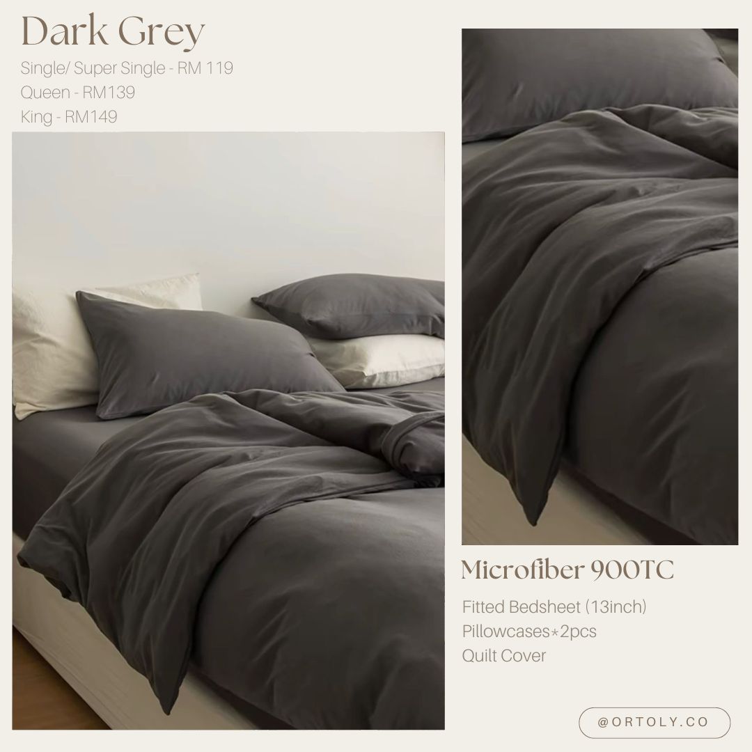 Microfiber Dark Grey Muji Series (14inch)