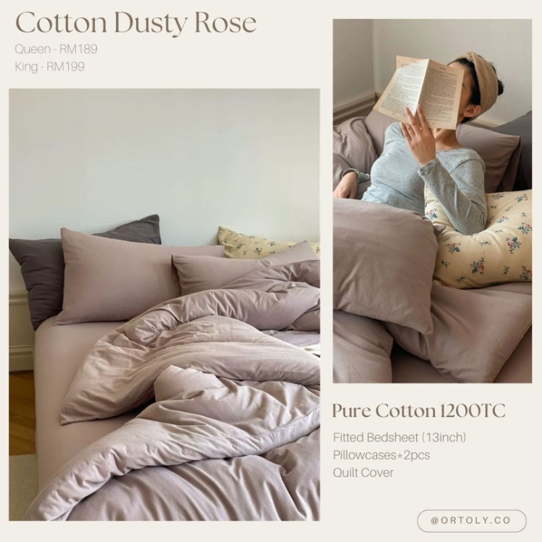 Cotton Dusty Rose Japanese Style (14inch)