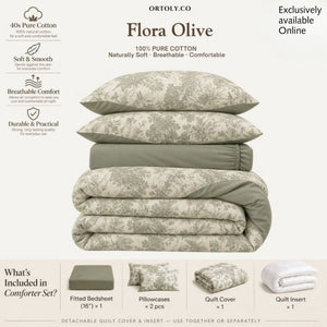 Cotton Dior Olive Flora Series (16inch)