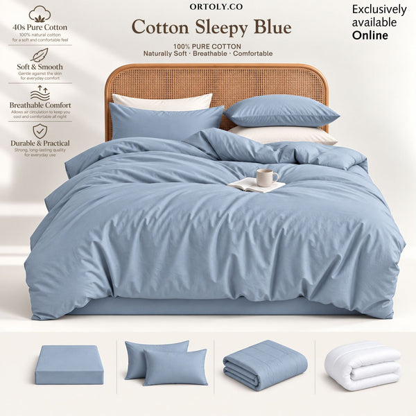 Cotton Sleepy Blue Japanese Style (14inch)