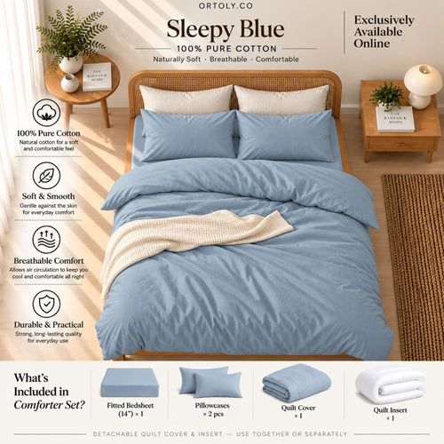 Cotton Sleepy Blue Japanese Style (14inch)