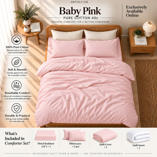 Cotton Baby Pink Japanese Style (14inch)