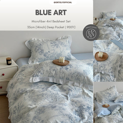 Microfiber BLUE ART Flora Series (14inch)