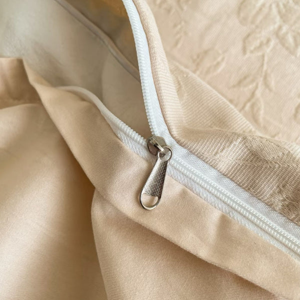 Cotton Jacquard 3-Layer NUDE BEIGE Flora Series (16inch)