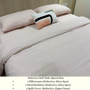 DEFECTIVE Bedsheets Set Quilt Cover Set Only (Not Returnable)