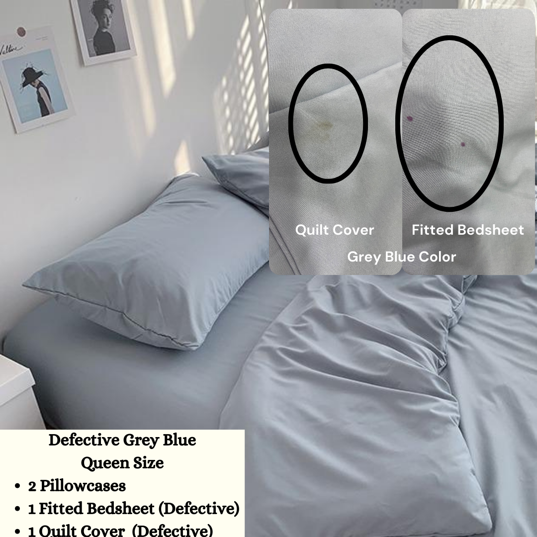 Microfiber Defective Bedsheets Set Muji Series (Not Returnable)