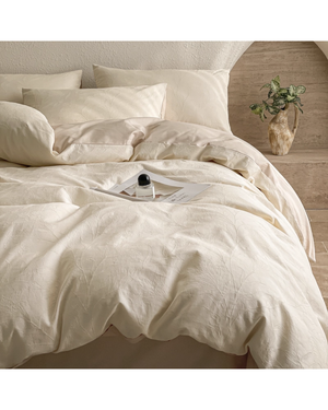 Cotton Jacquard 3-Layer IVORY CREAM BLEND Flora Series (16inch)