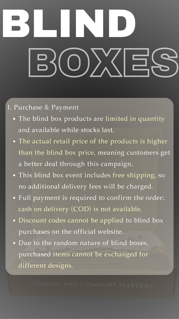 Blind Boxes (Please Read T&C Clearly before Place Order)