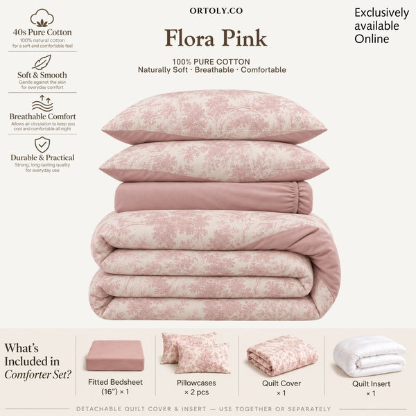 Cotton Dior Pink Flora Series (16inch)