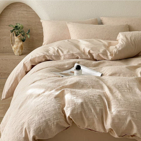 Cotton Jacquard 3-Layer NUDE BEIGE Flora Series (16inch)