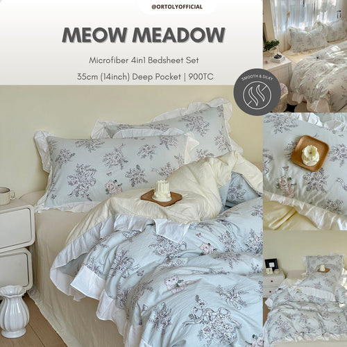 Washed Cotton MEOW MEADOW Flora Series (14inch)