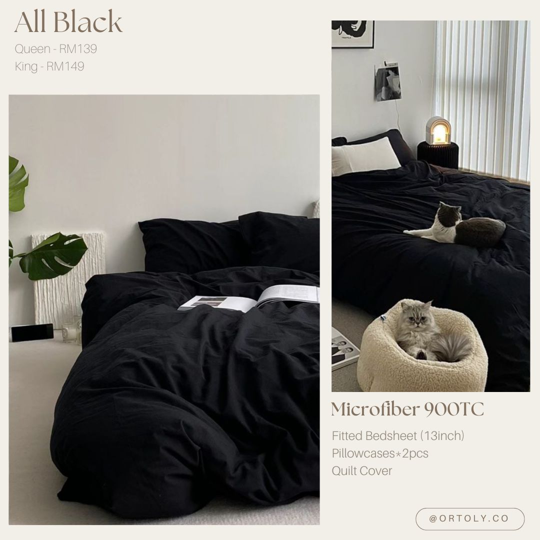 Microfiber All Black Muji Series (14inch)