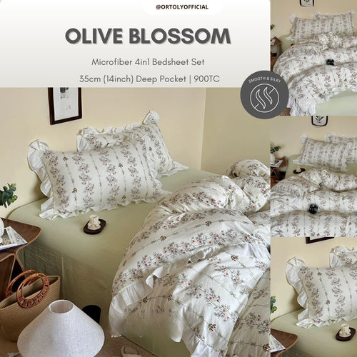Microfiber OLIVE BLOSSOM Flora Series (14inch)