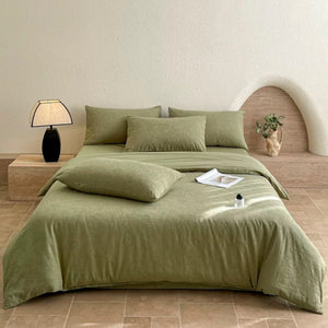 Cotton Jacquard 3-Layer MUTED OLIVE GREEN Flora Series (16inch)