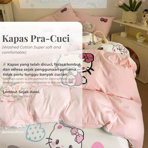 Washed Cotton PINK KITTY Cartoon Series (14inch)