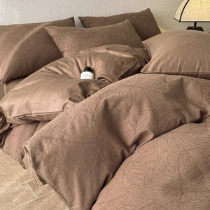 Cotton Jacquard 3-Layer COCOA BROWN Flora Series (16inch)