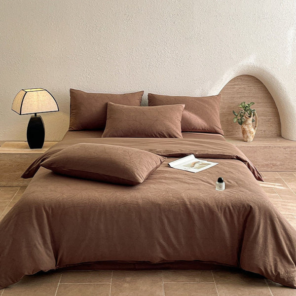 Cotton Jacquard 3-Layer COCOA BROWN Flora Series (16inch)