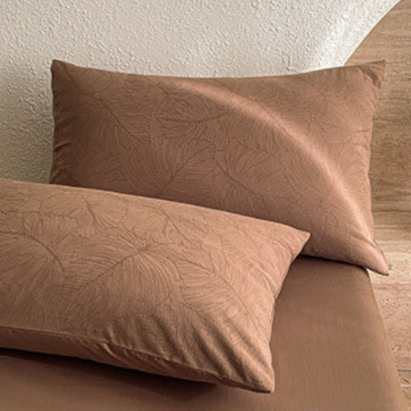 Cotton Jacquard 3-Layer COCOA BROWN Flora Series (16inch)