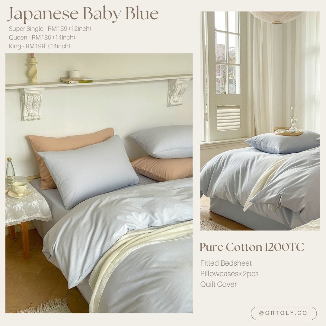 Cotton Baby Blue Japanese Style (14inch)