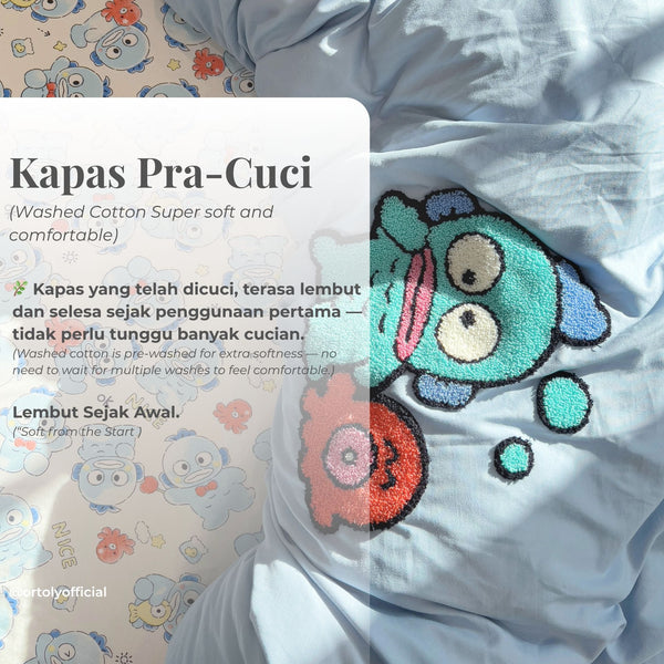 Washed Cotton BLUE HANGYODON Cartoon Series (14inch)