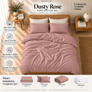 Cotton Dusty Rose Japanese Style (14inch)