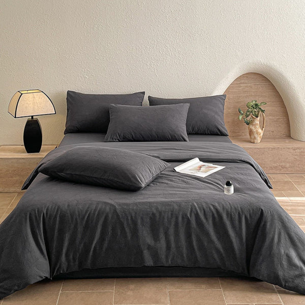 Cotton Jacquard 3-Layer DEEP CHARCOAL Flora Series (16inch)