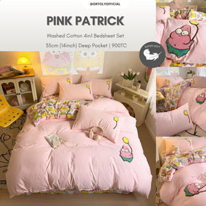 Washed Cotton PINK PATRICK Cartoon Series (14inch)
