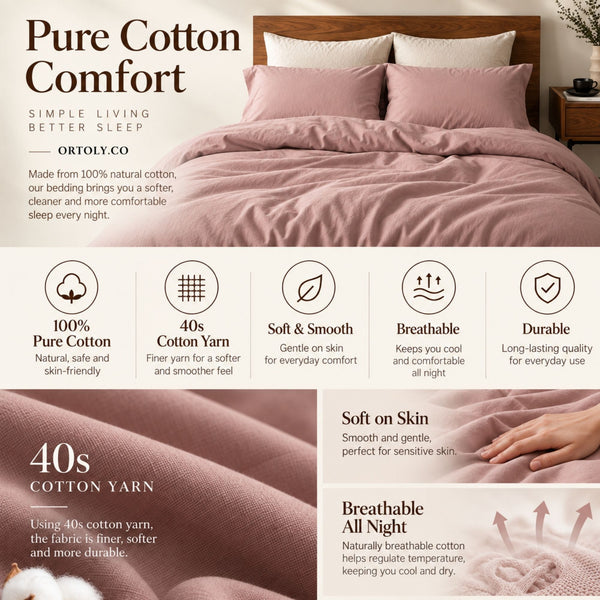 Cotton Dusty Rose Japanese Style (14inch)