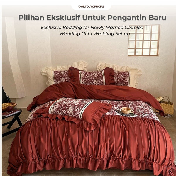 Extra-Long Staple Cotton Maroon Bliss Wedding (16inch)