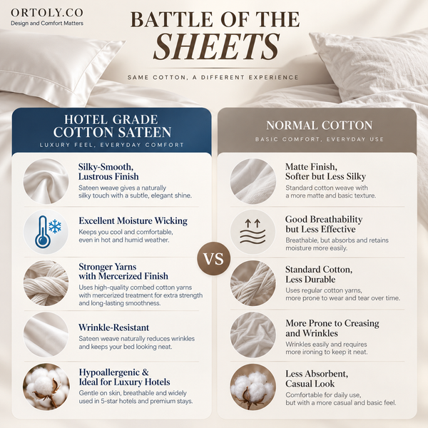 Cotton Sateen 5 🌟 HOTEL GRADE Bedsheets Set