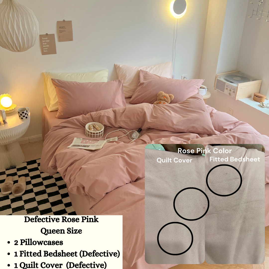 Microfiber Defective Bedsheets Set Muji Series (Not Returnable)