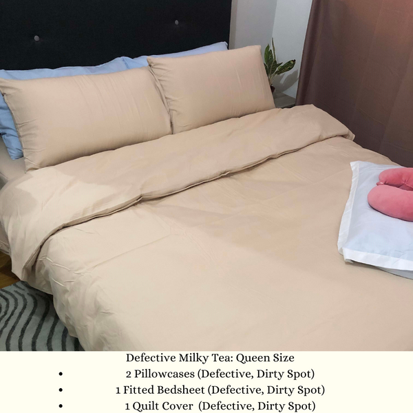 DEFECTIVE Bedsheets Set Quilt Cover Set Only (Not Returnable)