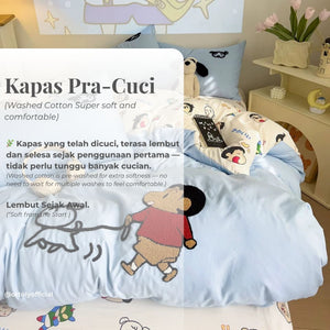 Washed Cotton BLUE CRAYON Cartoon Series (14inch)