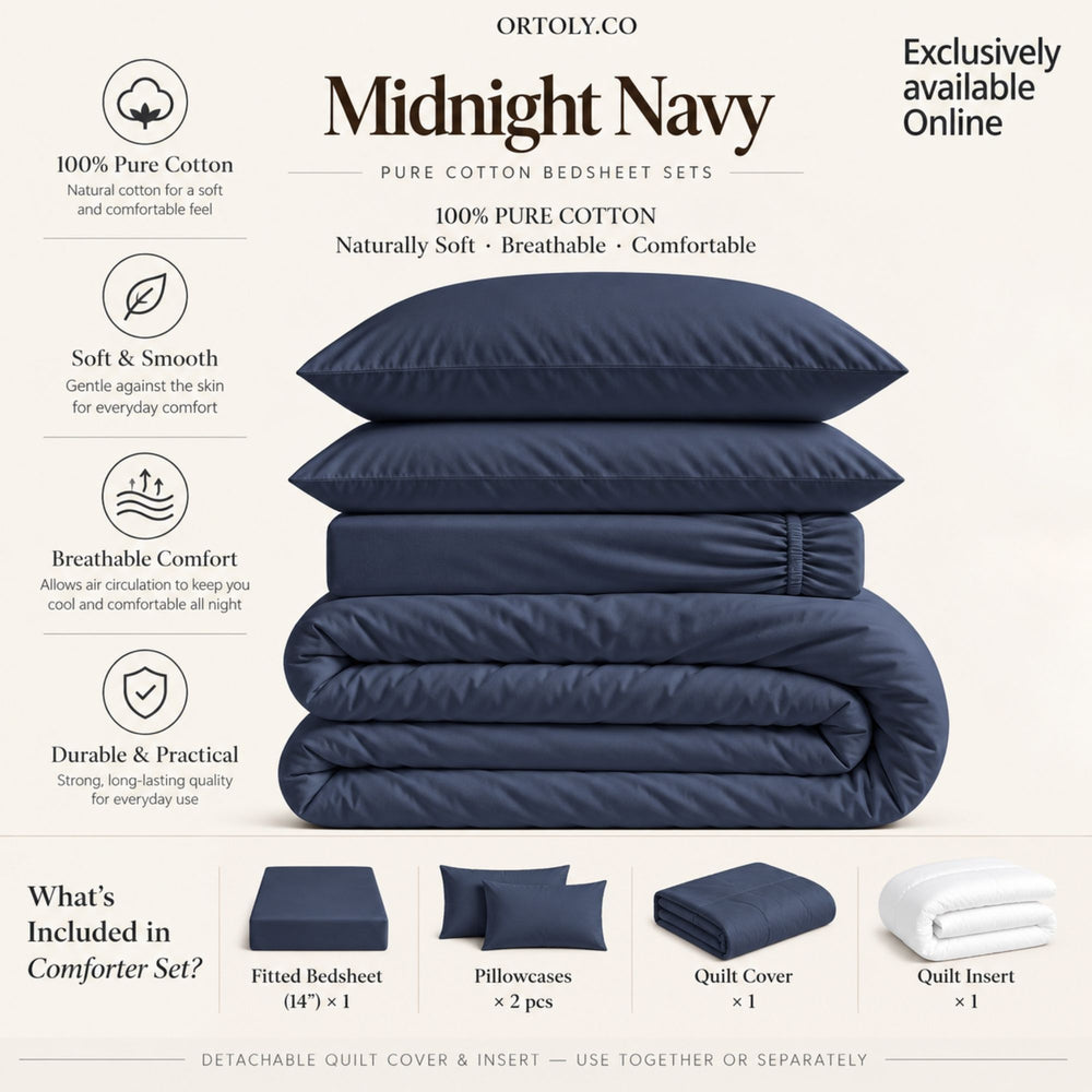 Cotton MIDNIGHT NAVY Japanese Style (14inch)