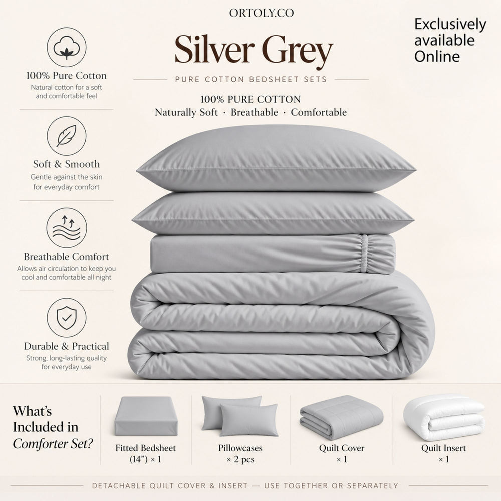 Cotton Silver Grey Japanese Style (14inch)