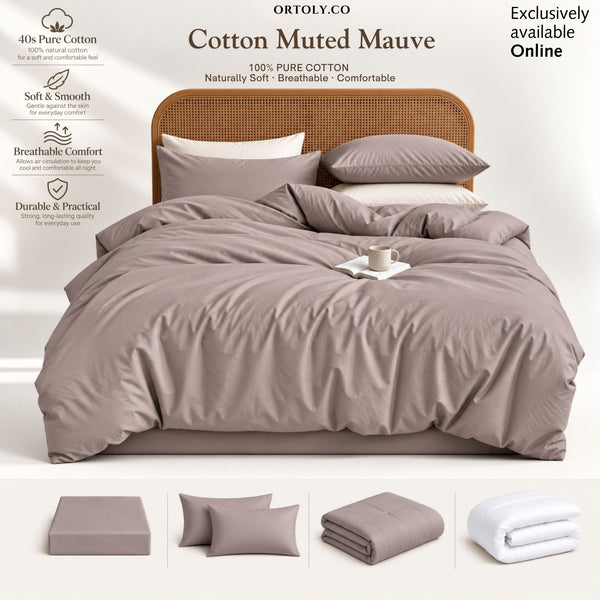 Cotton Muted Mauve Japanese Style (14inch)