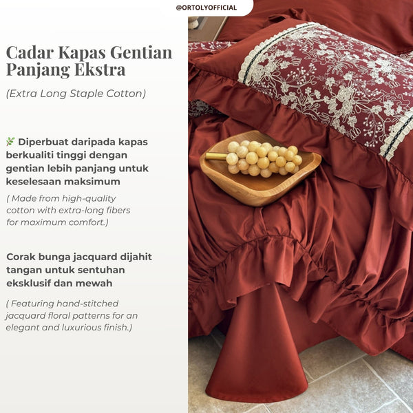Extra-Long Staple Cotton Maroon Bliss Wedding (16inch)